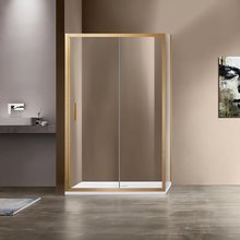 Душевой уголок Vincea Garda VSR-1G9012CLG, 120 x 90 см, стекло прозрачное, профиль золото брашированное