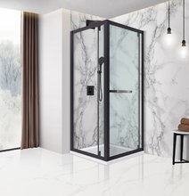 Душевой уголок Vincea Stile, 90 x 90 см, стекло прозрачное, левый/правый, профиль черный, VSS-2ST9090CLB-L/VSS-2ST9090CLB-R