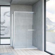 Душевой уголок Vincea Slim Soft, 150 x 80 см, стекло прозрачное, профиль хром, VSR-1SS8015CL