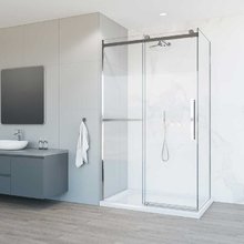 Душевой уголок Vincea Como Soft, 120 x 100 см, стекло прозрачное, профиль хром, VSR-1CS1012CL