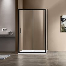 Душевой уголок Vincea Garda, 150 x 100 см, стекло прозрачное, профиль черный, VSR-1G1015CLB