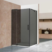Душевой уголок Vincea Extra, 100/110 x 90 см, стекло тонированное, профиль черный, VSR-1E101190CGB