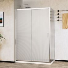 Душевой уголок Vincea City, 120 x 90 см, стекло текстурное, профиль хром, VSR-5CT9012MT