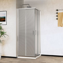 Душевой уголок Vincea City, 90 x 90 см, стекло текстурное, профиль хром, VSS-5CT900MT