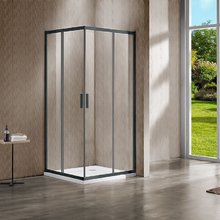 Душевой уголок Vincea Garda, 90 x 90 см, стекло прозрачное, профиль воронёная сталь, gunmetal, VSS-1G900CLGM