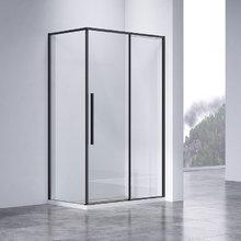 Душевой уголок Vincea Slim-N, 140 х 80 см, стекло прозрачное, профиль черный, VSR-4SN8014CLB