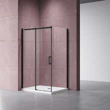 Душевой уголок Vincea Dice, 160 х 100 см, стекло прозрачное, профиль черный, VSR-4D1016CLB