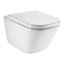 Подвесной безободковый унитаз Roca Gap Rimless, крышка микролифт, белый, A34H47C000