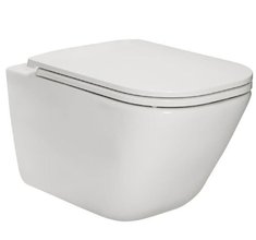 Подвесной безободковый унитаз Roca Gap Rimless, крышка микролифт, белый, A34H470000
