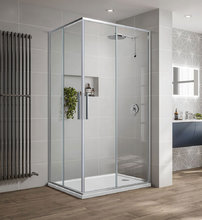 Душевой уголок Vincea Slim-U 90 x 90 см, стекло прозрачное, профиль хром, VSS-2SU900CL