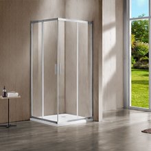 Душевой уголок Vincea Garda, 120 x 80 см, прямоугольный, двери раздвижные, стекло прозрачное, профиль хром, VSS-1G8012CL