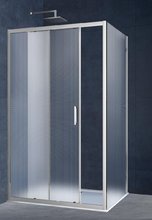 Душевой уголок Vincea Alpha VSS-3AL 150 x 80 см прямоугольный, дверь раздвижная, стекло текстурное, хром, VSR-3AL8015MT