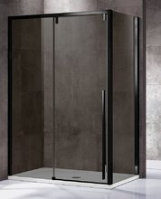 Душевой уголок Vincea Lugano VSR-1L-1 120 x 90 см прямоугольный, дверь раздвижная, стекло тонированное, черный, VSR-1L9012CGB-1