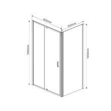 Душевой уголок Vincea Intra VSR-1I708080CH, 70/80 x 80 см, прямоугольный, дверь распашная, стекло шиншилла, хром