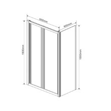 Душевой уголок Vincea Garda VSR-1G8090CL, 90 x 80 см, прямоугольный, дверь складная, стекло прозрачное, хром