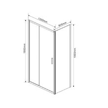 Душевой уголок Vincea Garda VSR-1G8013CLB, 130 x 80 см, прямоугольный, дверь раздвижная, стекло прозрачное, черный