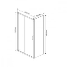 Душевой уголок Vincea Garda VSR-1G8011CL, 110 x 80 см, прямоугольный, дверь раздвижная, стекло прозрачное, хром