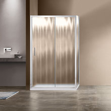 Душевой уголок Vincea Garda VSR-1G8010CH, 100 x 80 см, прямоугольный, дверь раздвижная, стекло шиншилла, хром