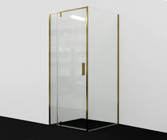 Душевой уголок WasserKRAFT Aisch 55P 55P03, 90 х 90 х 200 см, профиль матовое золото, стекло прозрачное