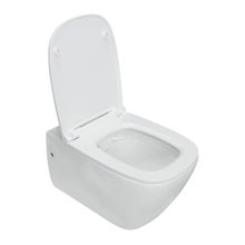 Унитаз подвесной Sanita Luxe Infinity WC.WH/Infinity/SlimDM.Rim/WHT.G/S1, безободковый, крышка микролифт, цвет белый