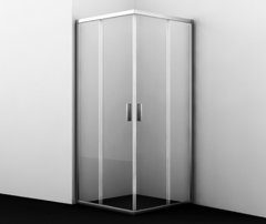 Душевой уголок WasserKRAFT 45S02, квадратный, стекло прозрачное, 80 см