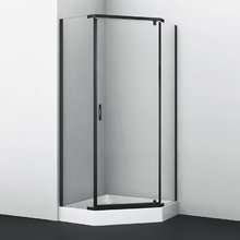 Душевой уголок WasserKRAFT Wiese 84P 84P11, 90 х 90 х 200 см, профиль черный, стекло прозрачное