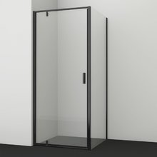 Душевой уголок WasserKRAFT Elbe, 80 х 90 см, профиль черный, стекла прозрачные, 74P28