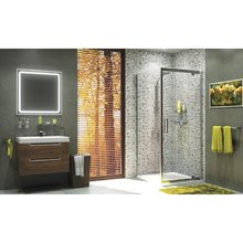 Душевой уголок WasserKRAFT 48P21, П-образный, 90 см, с универсальной распашной дверью