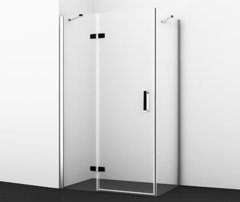 Душевой уголок WasserKRAFT Aller Black Matt L/R, 120 х 90 см, стекло прозрачное, 10H07LBLACK MATT/10H07RBLACK MATT