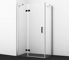 Душевой уголок WasserKRAFT Aller Black L/R, 120 х 90 см, стекло прозрачное, 10H07LBLACK/10H07RBLACK