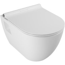 Подвесной унитаз Serel Smart SM46SL, безободковый, с сиденьем микролифт, цвет белый