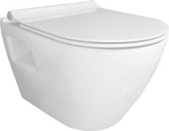 Подвесной унитаз Serel Smart SM12SL 35.5 x 48.5 x 33.5 см сиденье ультратонкое, Soft Close, белый