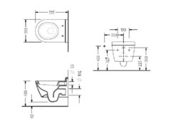 Подвесной унитаз Serel Smart SM25SL 36 x 51.5 x 33.8 см сиденье ультратонкое, Soft Close, белый