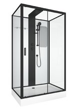 Душевая кабина Grossman Elegans 120 x 80 см, прямоугольная, профиль черный, GR252Q