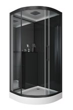 Душевая кабина Grossman 100 x 100 см, четверть круга, черный, GR260