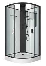 Душевая кабина Grossman 90 x 90 см, четверть круга, черный, GR251