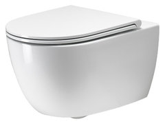 Подвесной безободковый унитаз Simas Trevi TR18bi/TR004bi/F 85, крышка микролифт, белый