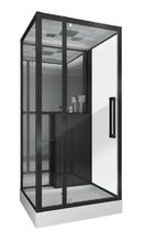 Душевая кабина Grossman 100 x 90 см, прямоугольная, черный, GR266