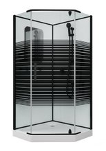 Душевая кабина Grossman 100 x 100 см, пятиугольная, черный, GR270D