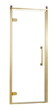 Душевая дверь Azario Calgary 90 см распашная, стекло прозрачное, профиль золото, AZNBB6211900