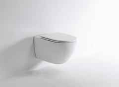 Подвесной безободковый унитаз TECE TeceSpring R 9700998P, сиденье микролифт, белый