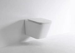 Подвесной безободковый унитаз TECE TeceSpring S 9700996, сиденье с микролифтом, белый