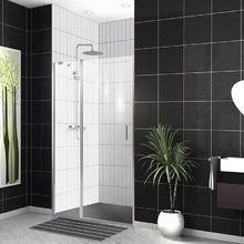 Душевая дверь BelBagno Uno, 100 см, стекло прозрачное, профиль хром, UNO-B-12-30+70-C-Cr