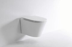 Подвесной безободковый унитаз TECE TeceSpring K 9700997, сиденье микролифт, белый