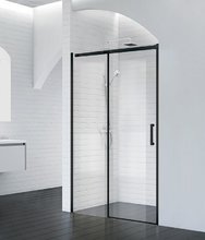 Душевая дверь в нишу BelBagno ACQUA, 140 х 195 см, стекло прозрачное, профиль черный матовый, ACQUA-BF-1-140-C-NERO
