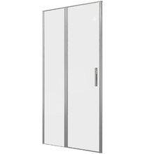 Душевая дверь Allen Brau Priority, 3.31026.BA, 90 см, стекло прозрачное, профиль серебро брашированное