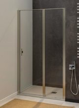 Душевая дверь Allen Brau Priority 100, 100 х 200 см, стекло прозрачное, профиль брашированный алюминий, 3.31005.BA