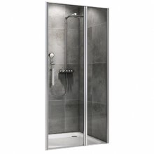 Душевая дверь Abber Sonnenstrand, 120 х 195 см, профиль хром, стекло прозрачное, AG04120S