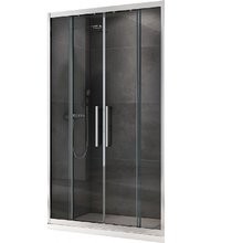 Душевая дверь Abber Schwarzer Diamant, 140 х 195 см, стекло прозрачное, профиль хром, AG33140H