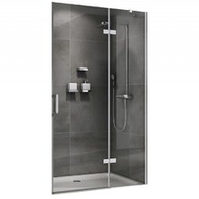 Душевая дверь Abber Zart, 110 х 195 см, стекло прозрачное, профиль хром, AG08110